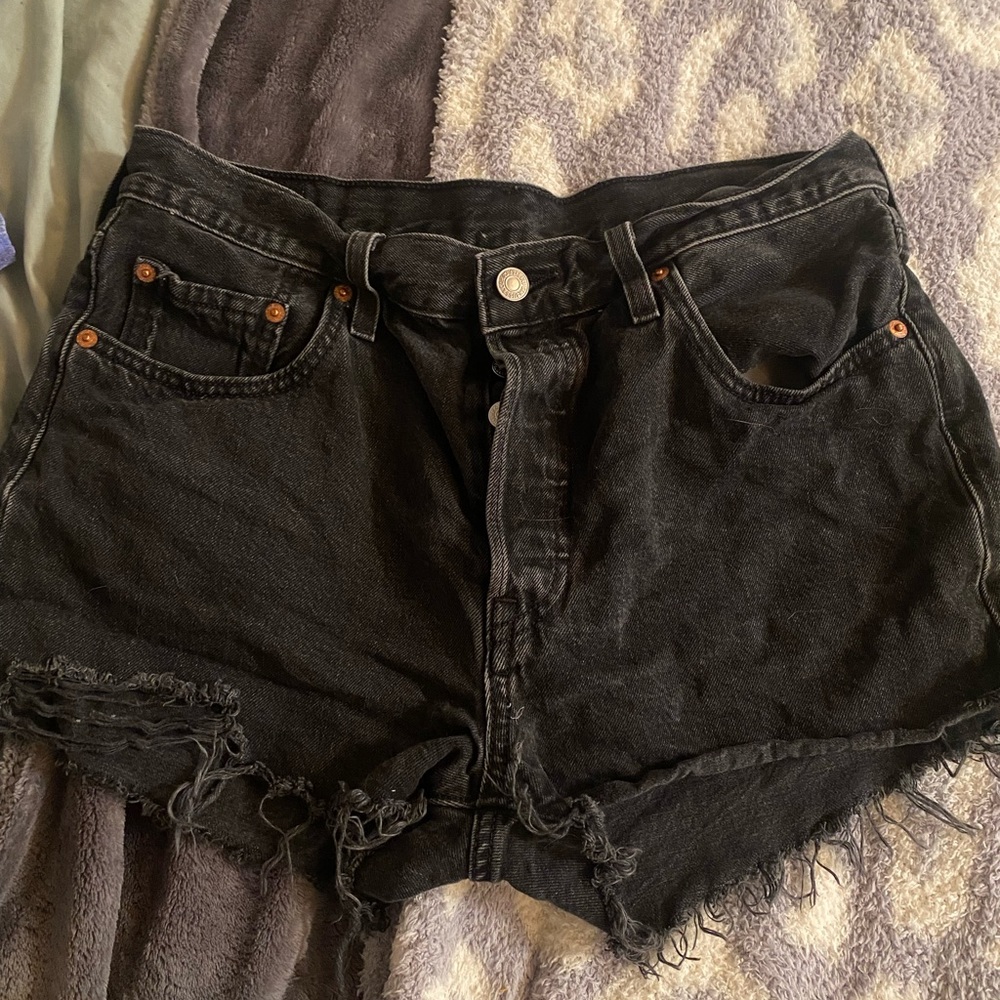 Levi 501 black shorts